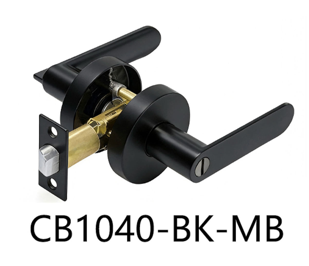 Round Privacy Door Handle (CB1040-BK)