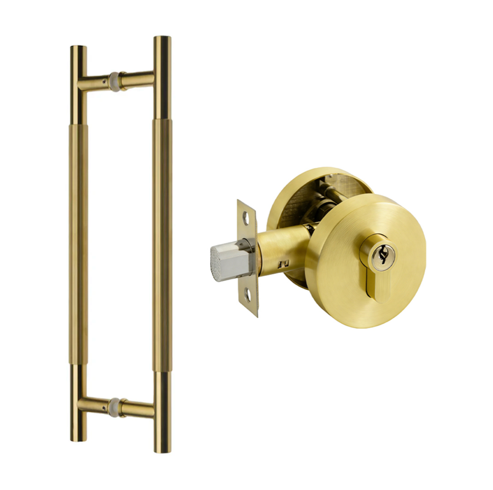 Round Lock with Key (BDL1051) + Round Door Pull Handle (DP1020)