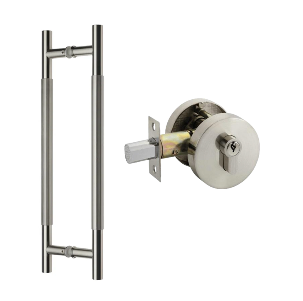 Round Lock with Key (BDL1051) + Round Door Pull Handle (DP1020)