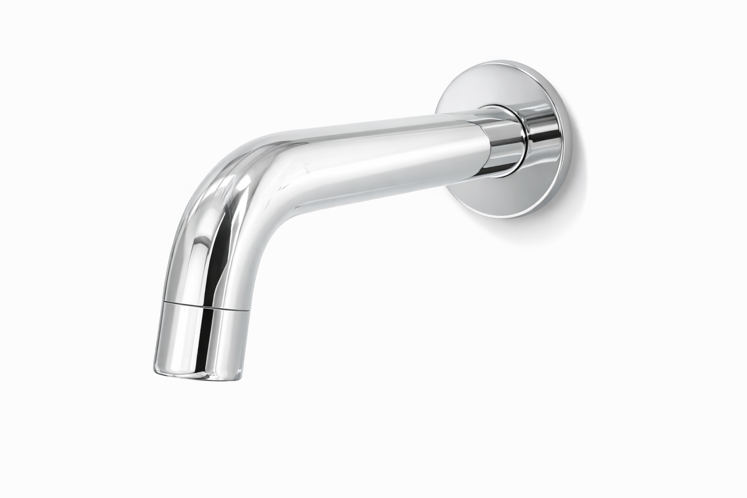 SP04 Rounded Wall Mounted Basin Spout Chrome