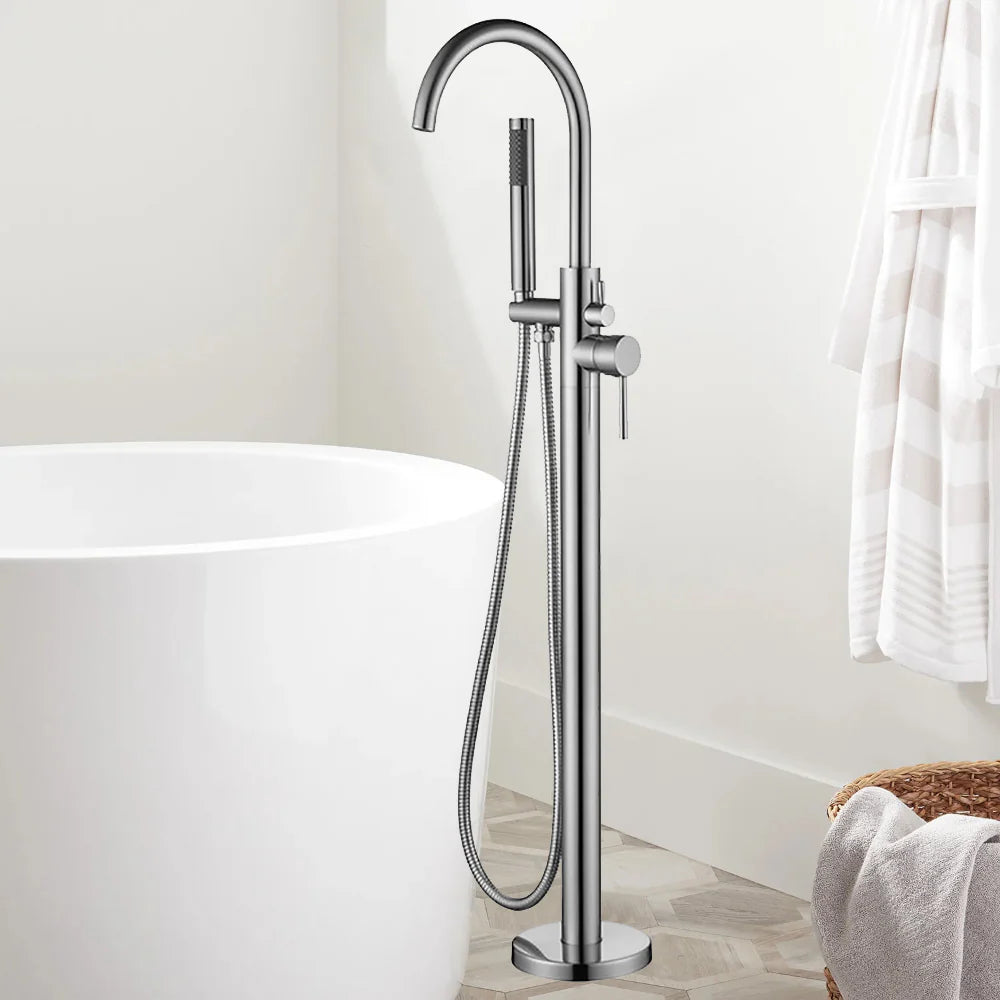 86H88 Freestanding Bath Mixer Brushed nickel