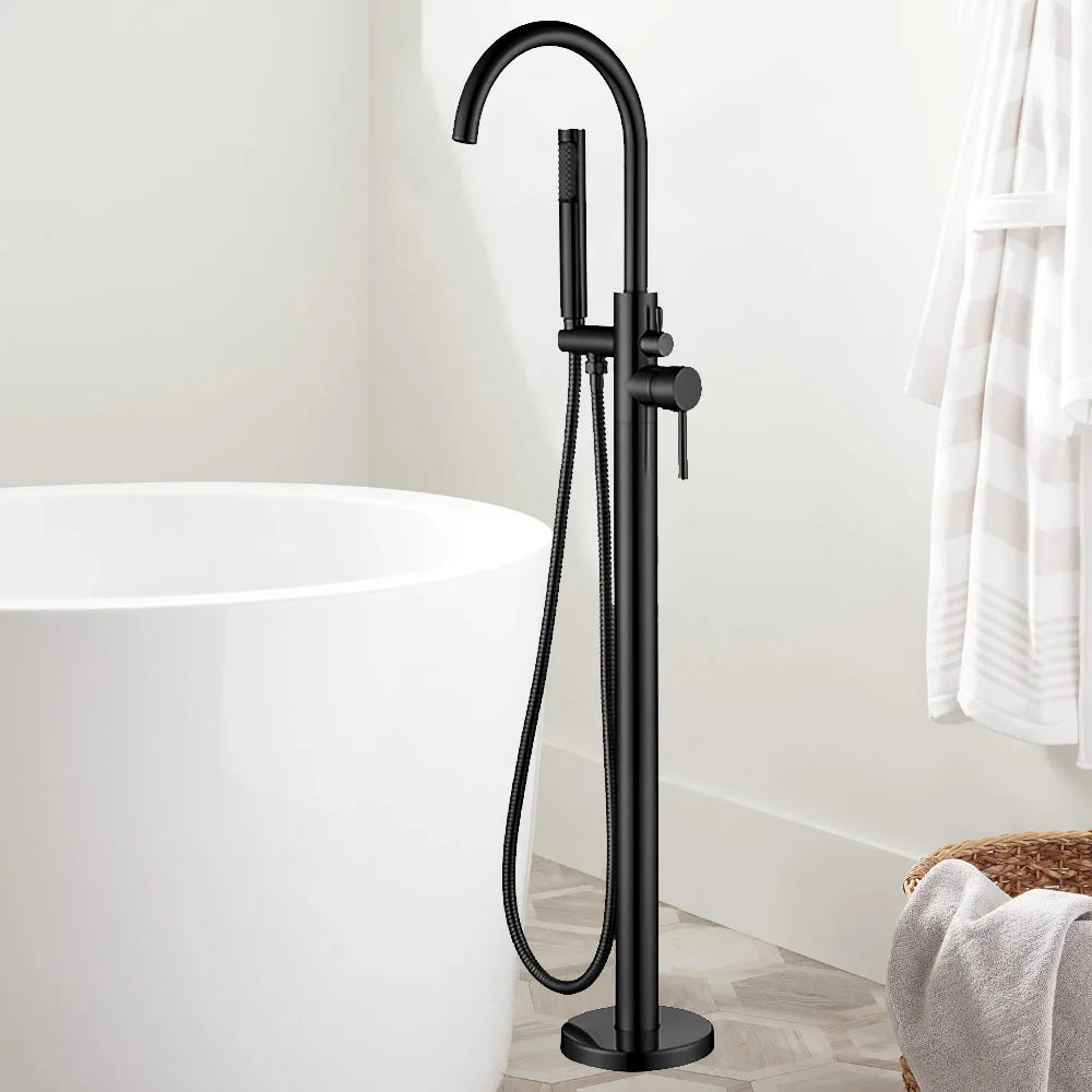 86H88 Freestanding Bath Mixer Black