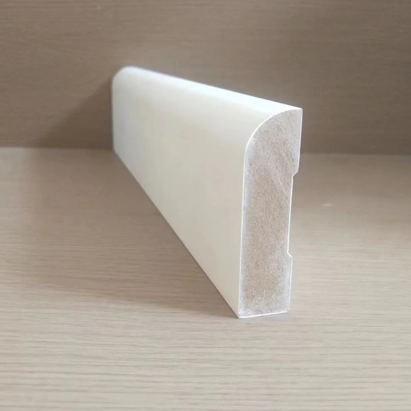 MDF Moulding Bullnose – 67x18mm Primed Skirting Board (5.4m Length)
