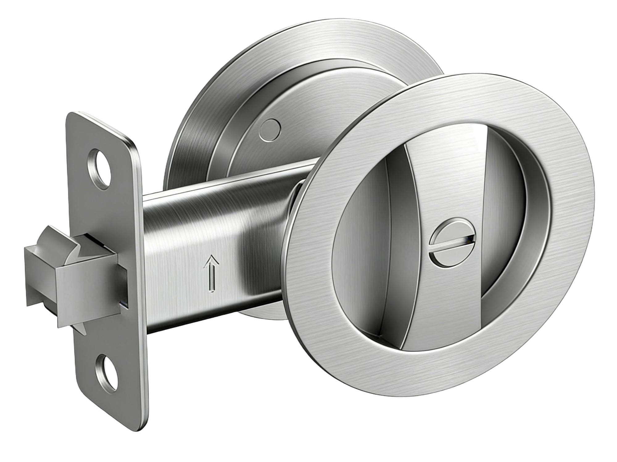 Round Sliding Door Privacy Lock (SL-R) Stainless Steel