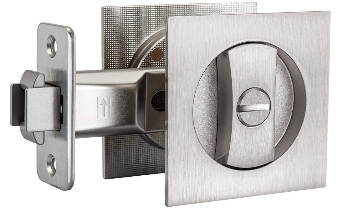 Square Sliding Door Privacy Lock (SL-S) Stainless Steel