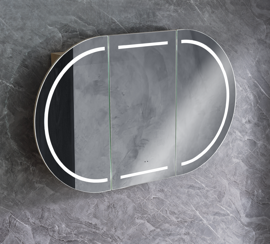 Amber LED Mirror Cabinet