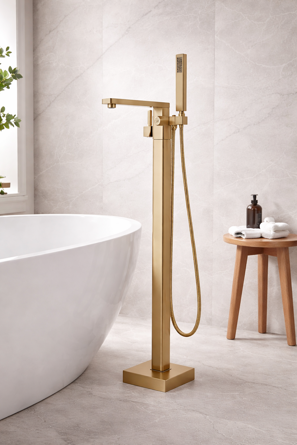 86H89 Freestanding Bath Mixer Gold