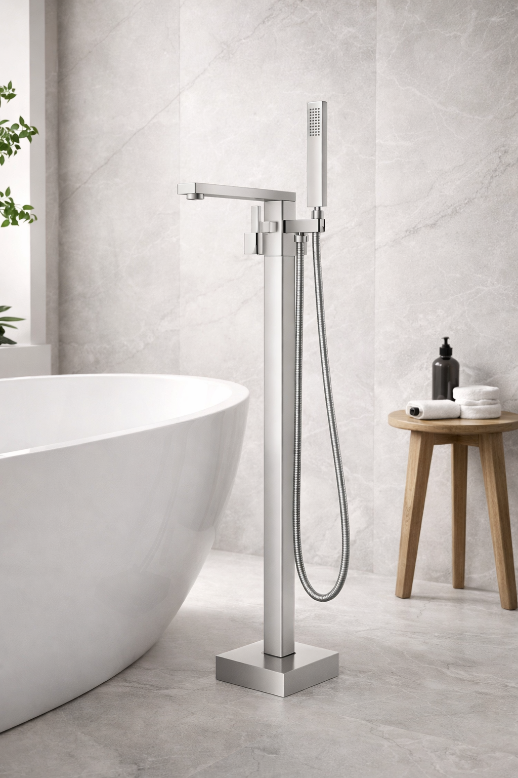 86H89 Freestanding Bath Mixer Chrome