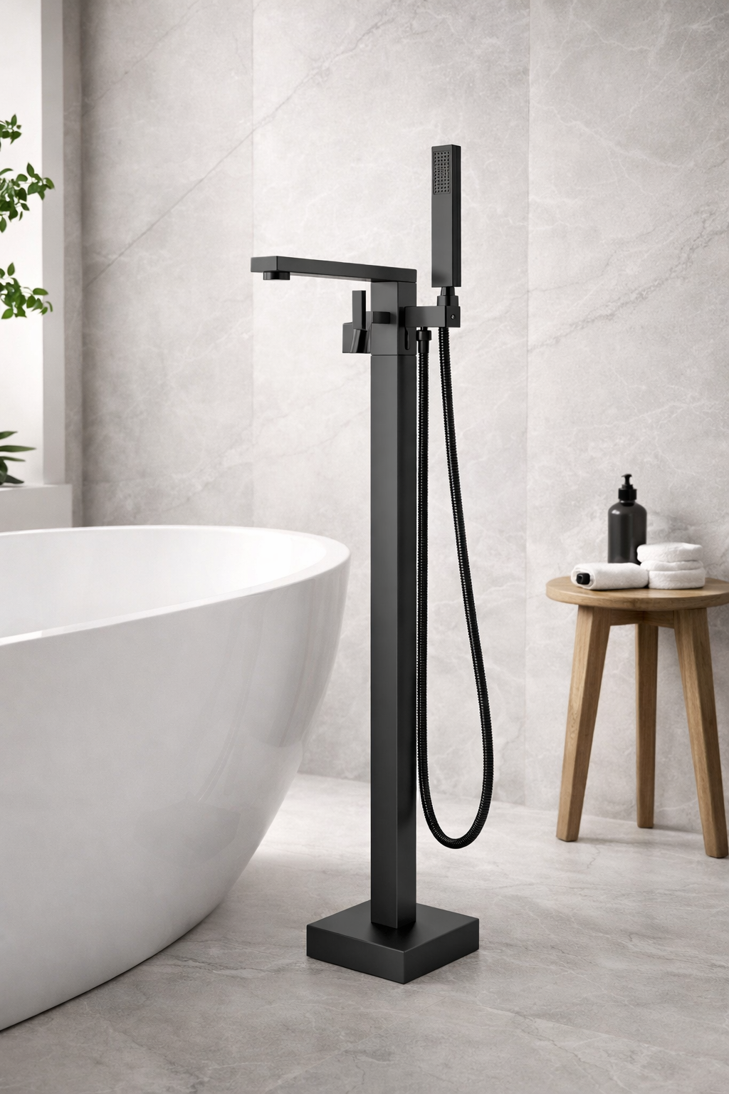 86H89 Freestanding Bath Mixer Gun metal