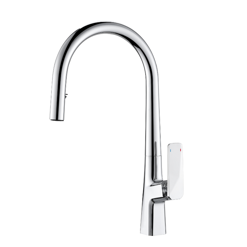 BISTONE 82H65 Pull-Out Kitchen Mixer Tap — Available in Chrome, Brushed Nickel, Gunmetal Grey, Matte Black & Brushed Gold