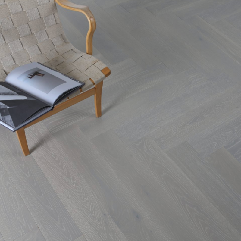 Reef Grey Parquetry – Engineered Herringbone Flooring
