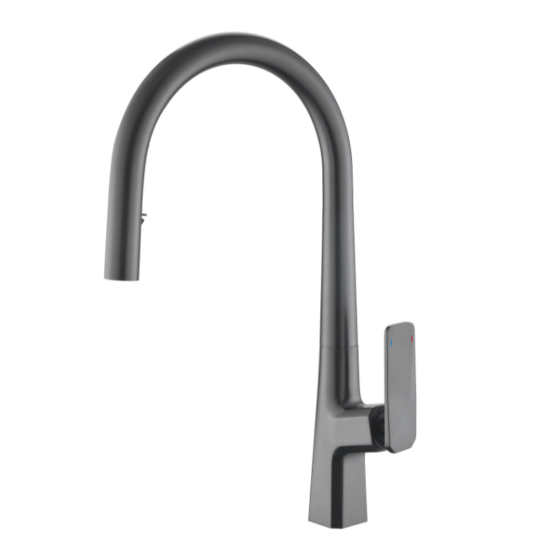 BISTONE 82H65 Pull-Out Kitchen Mixer Tap — Available in Chrome, Brushed Nickel, Gunmetal Grey, Matte Black & Brushed Gold