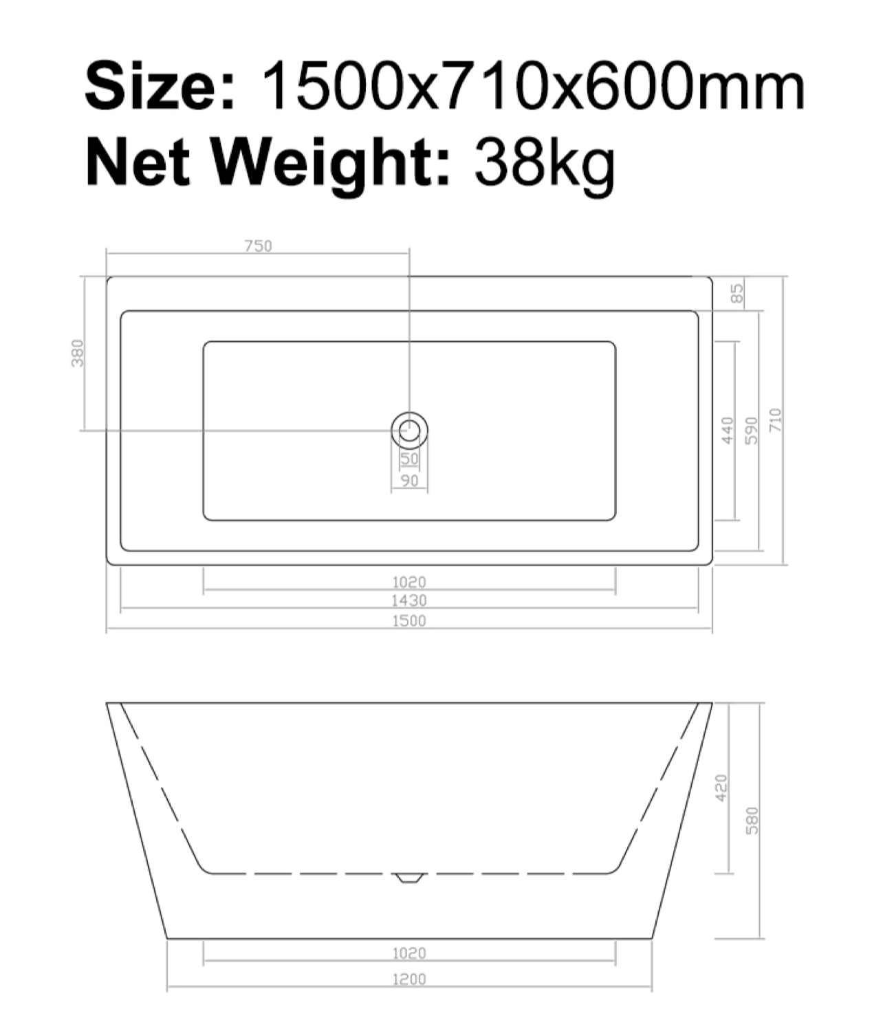 B-7101 Bathtub
