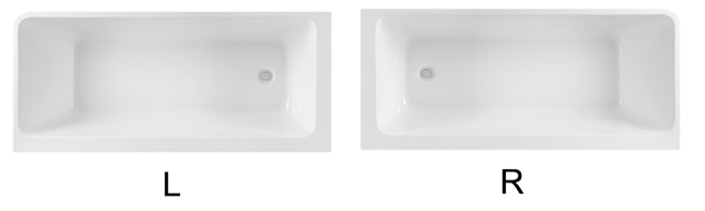 BISTONE B-7131 Back-to-Wall Acrylic Bathtub — Sleek Rectangular Design with Optional Massage & Air Functions