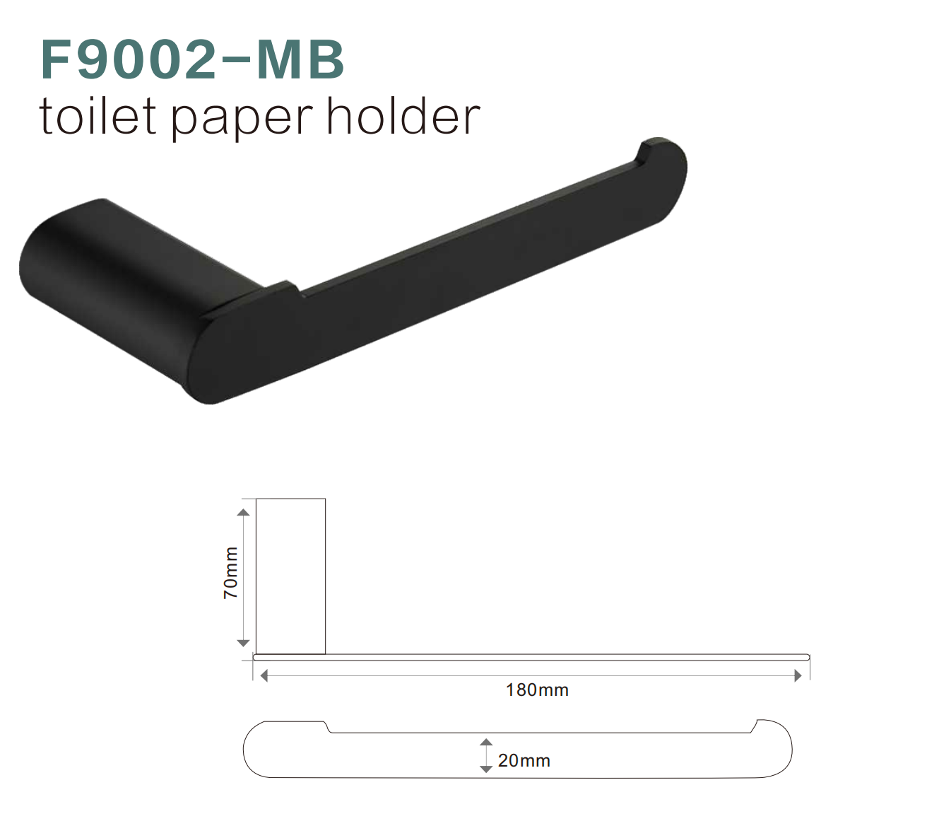 BISTONE F9002 Toilet Paper Holder — Modern Round Wall-Mounted Design