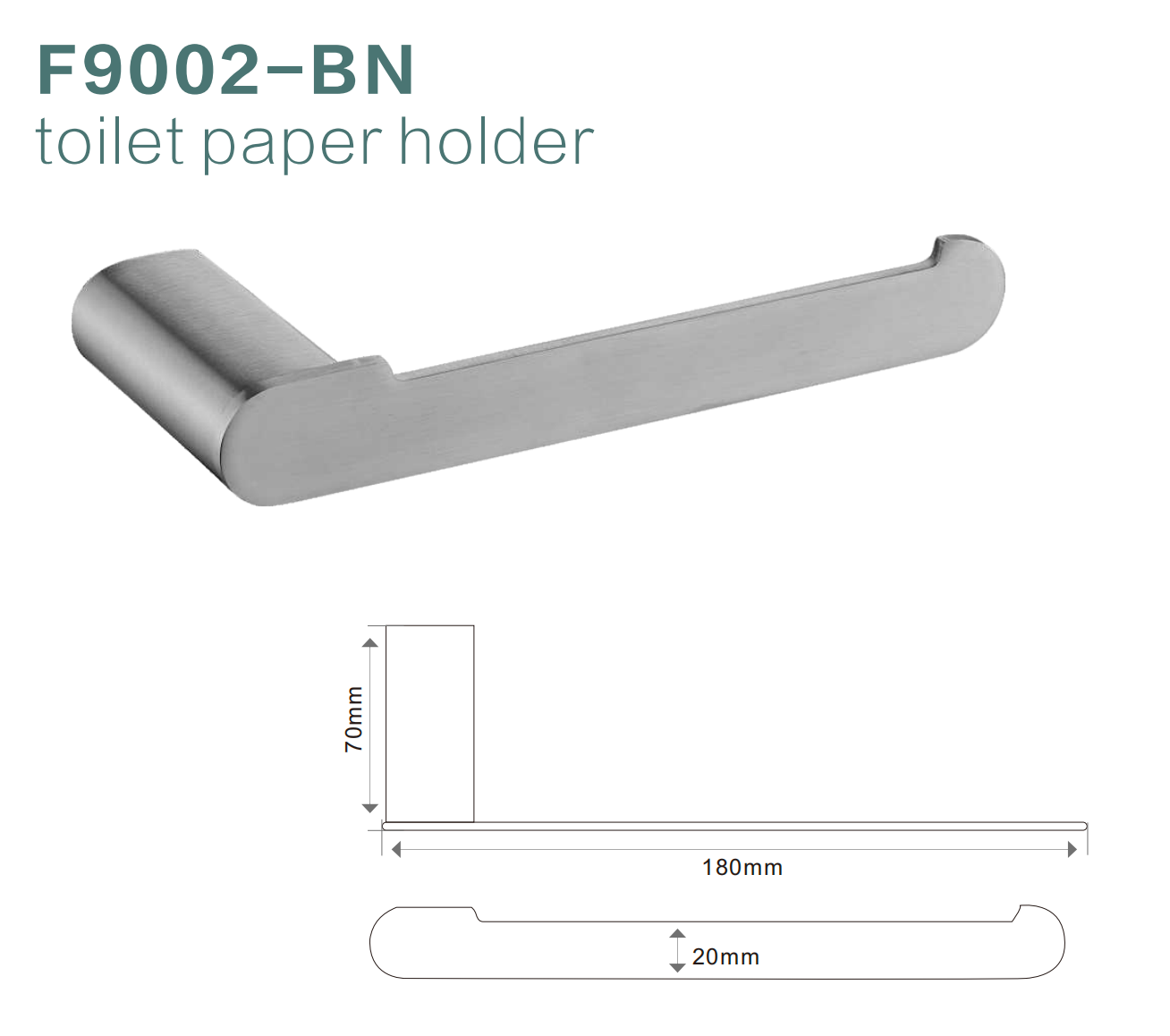 BISTONE F9002 Toilet Paper Holder — Modern Round Wall-Mounted Design