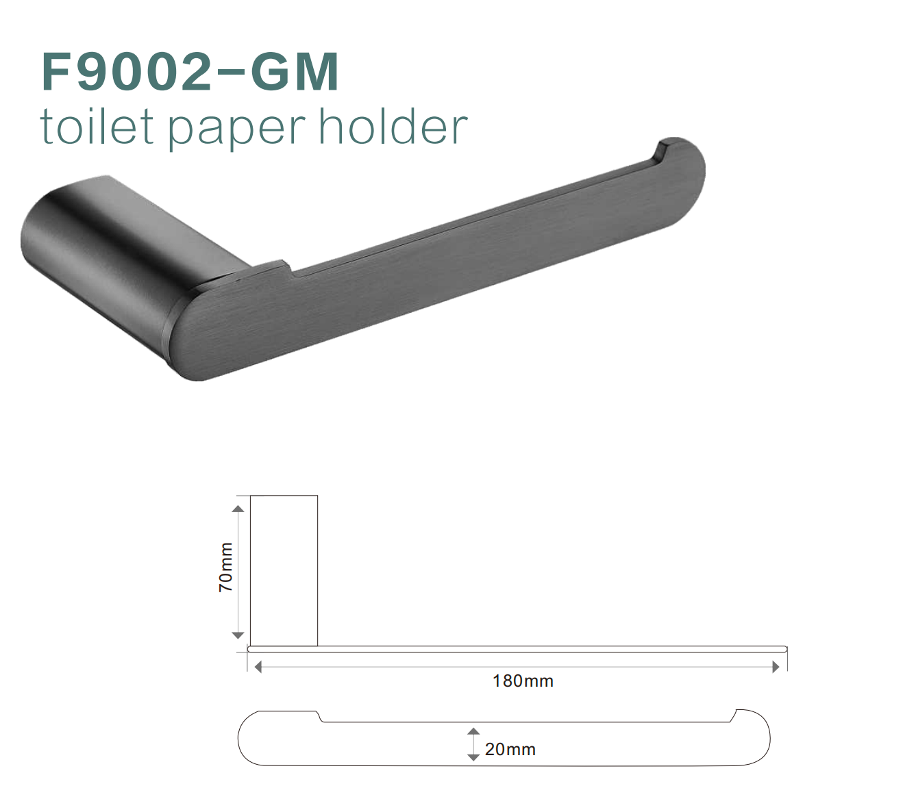 BISTONE F9002 Toilet Paper Holder — Modern Round Wall-Mounted Design