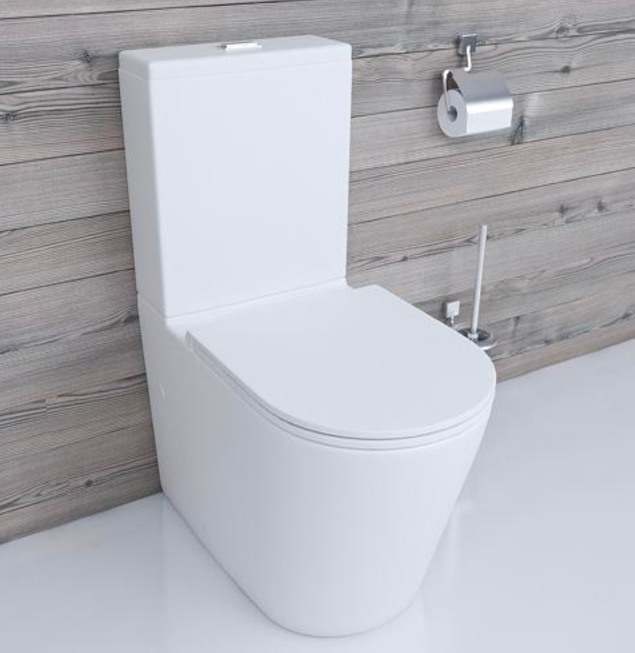 BISTONE Torina Rimless Tornado Back-to-Wall Toilet Suite — Modern Hygiene & Performance Design
