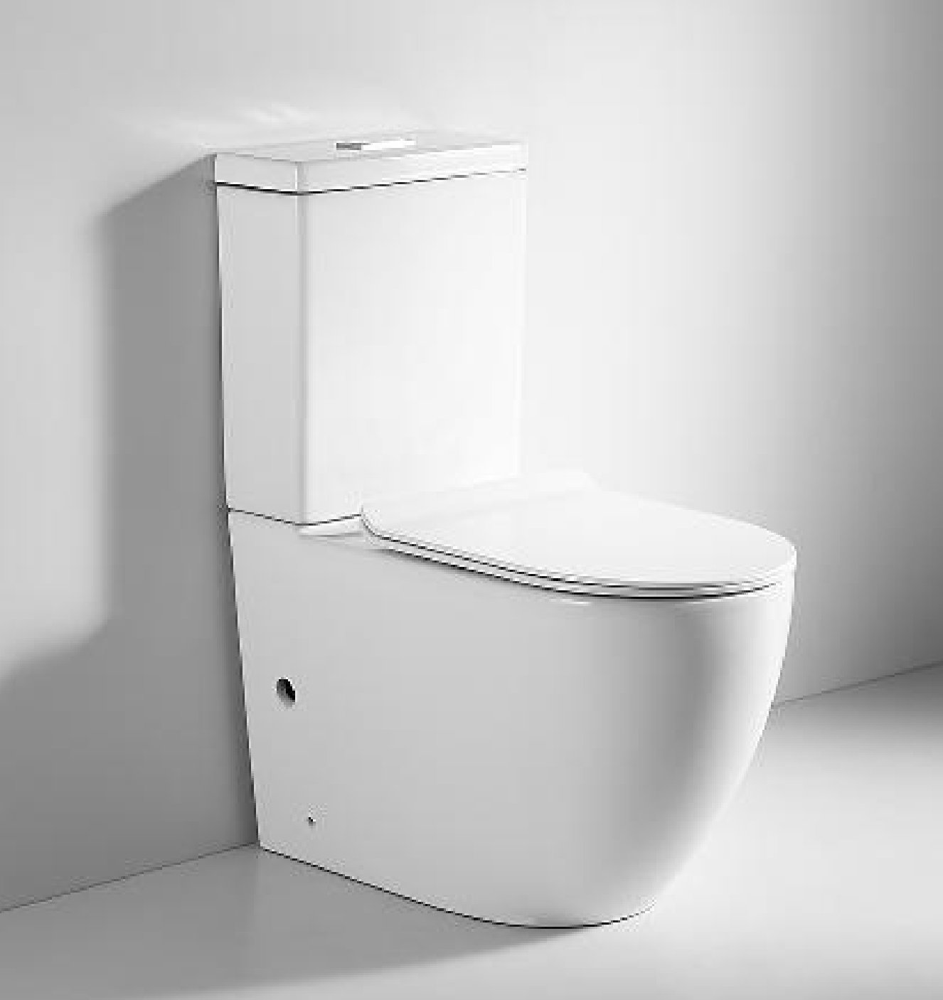 BISTONE Juve Rimless Tornado Back-to-Wall Toilet Suite — Compact Modern Efficiency