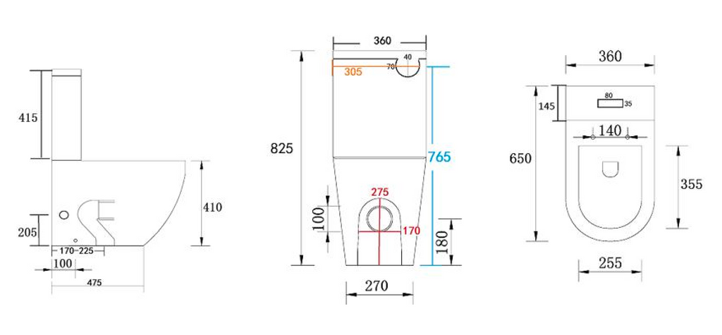 BISTONE Juve Rimless Tornado Back-to-Wall Toilet Suite — Compact Modern Efficiency
