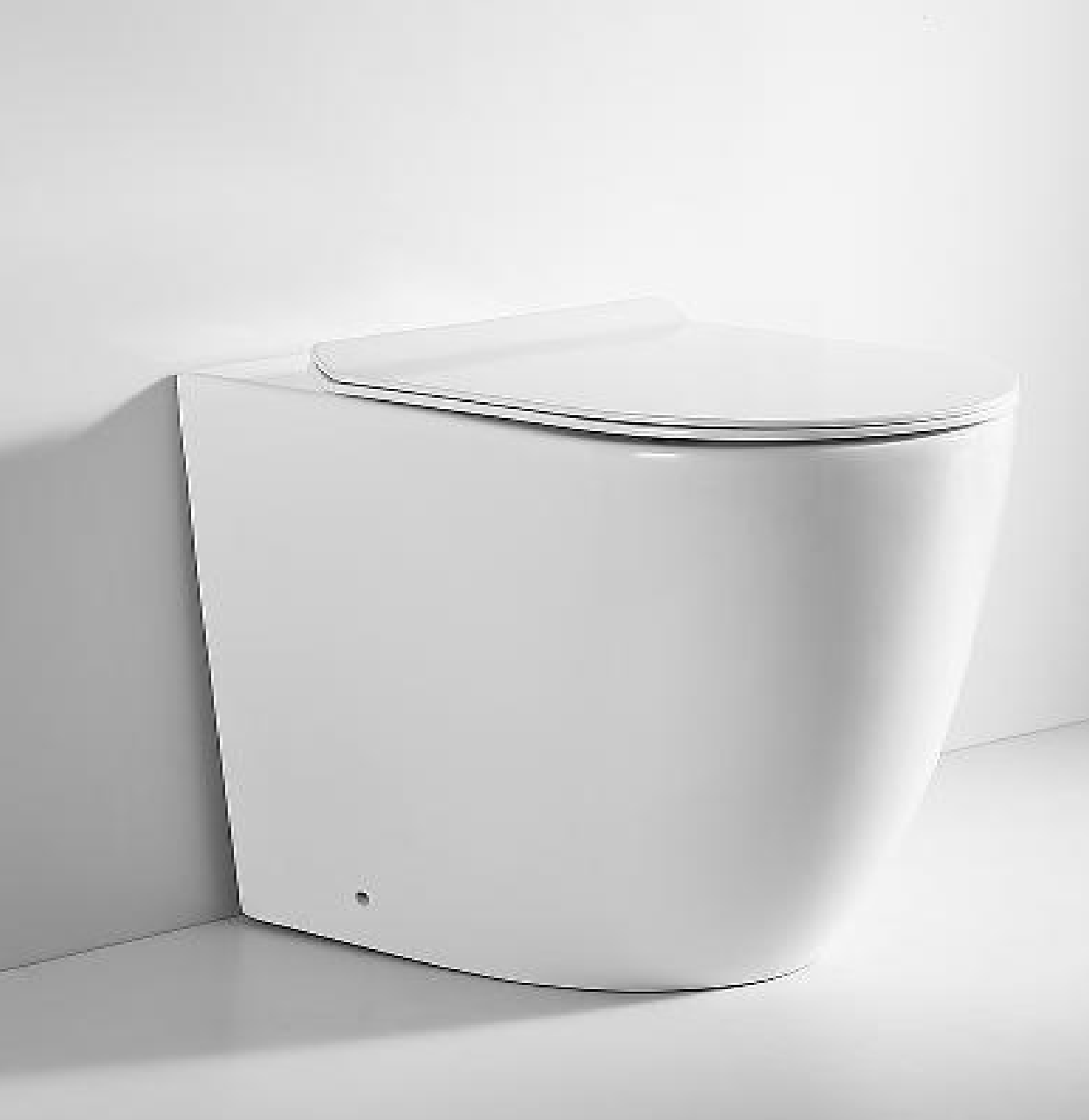 BISTONE Juve Rimless Back-to-Wall Floor Pan Toilet — Compact Luxury for Modern Bathrooms