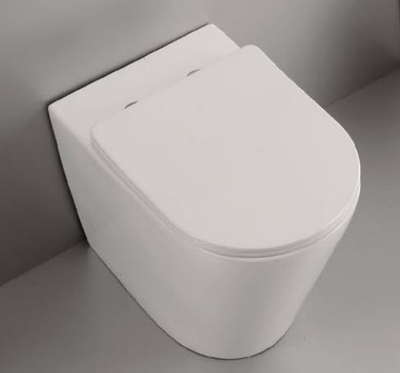 BISTONE Torina Rimless Back-to-Wall Floor Pan Toilet — Compact Elegance with Superior Hygiene
