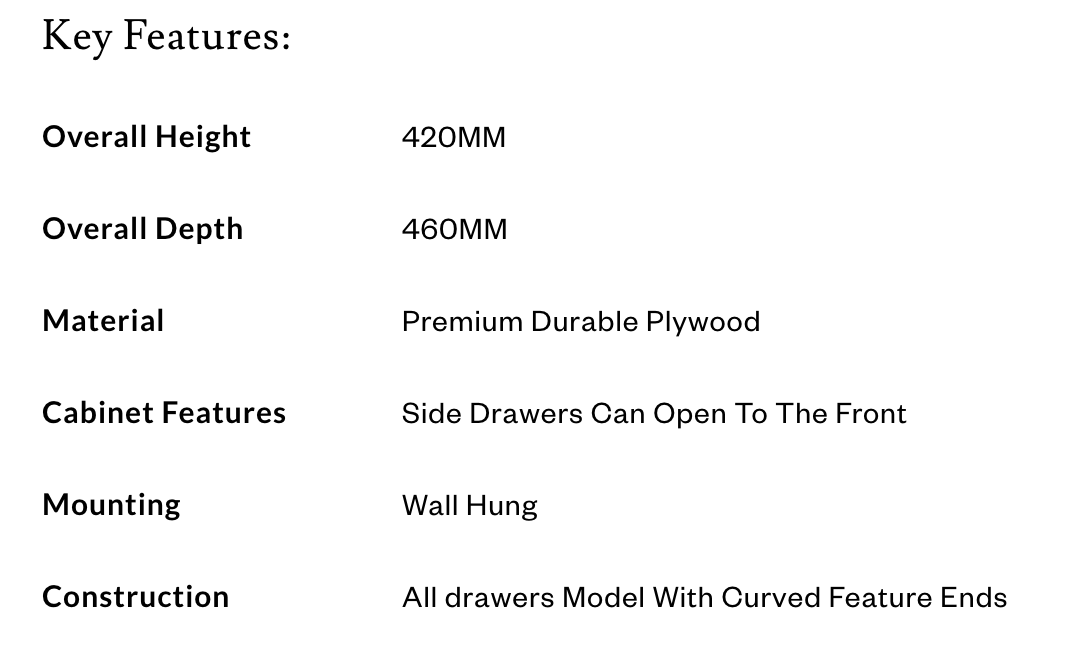 Plateau Vanity (Wall Hung) -CWH66