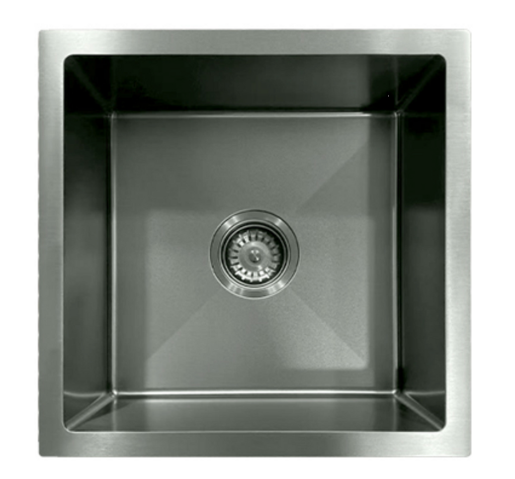 3944-GU Gun Metal Stainless Steel Kitchen Sink, 390x440x220mm, Single Bowl Modern Design