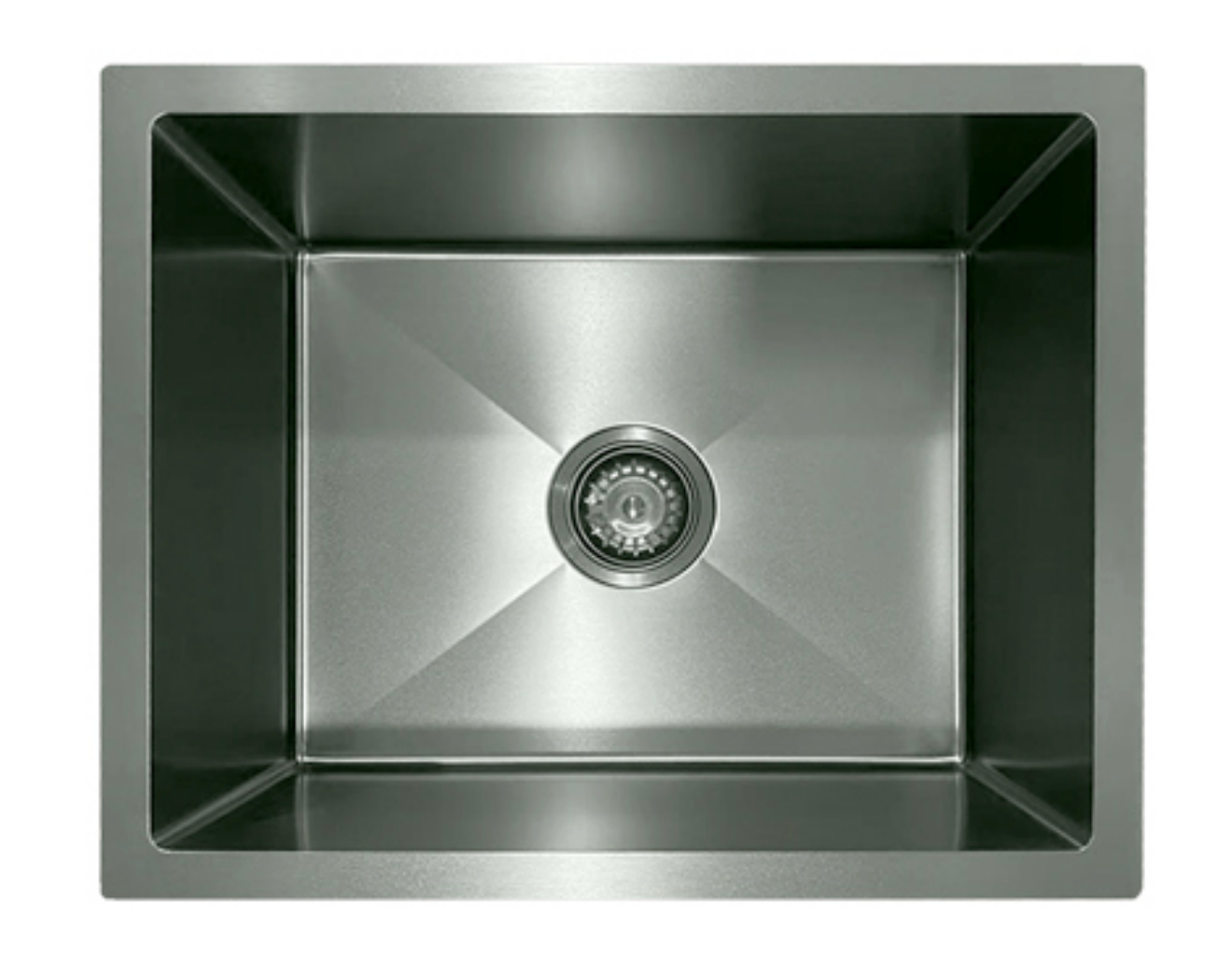 5444-GU Gun Metal Stainless Steel Kitchen Sink, 540x440x220mm, Large Single Bowl Modern Design