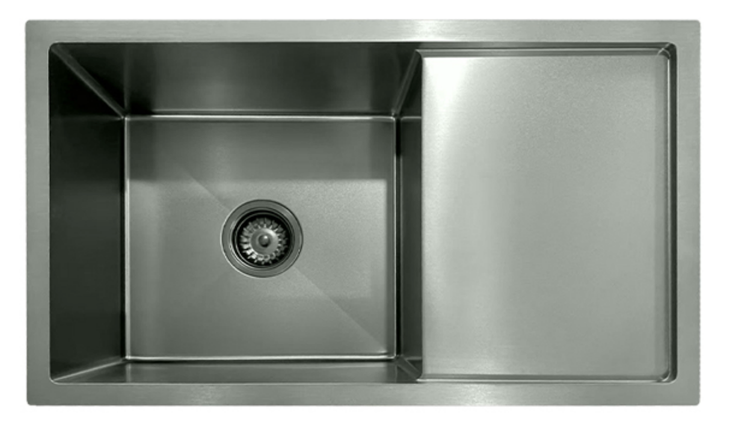 8744-GU Stainless Steel Large Single Bowl Sink with Right Drainer