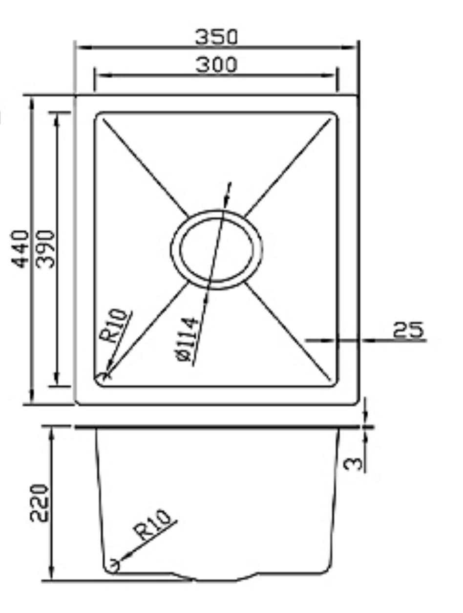 3544 Stainless Steel Sink