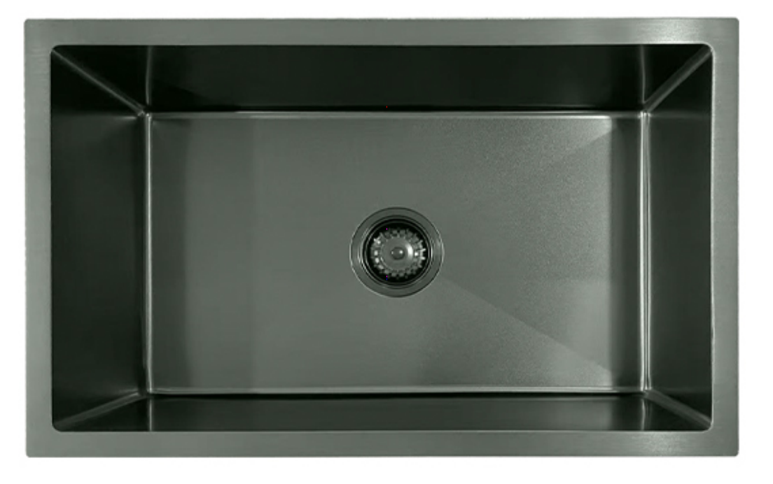 7044-MBL Matt Black Stainless Steel Kitchen Sink, 700x440x220mm