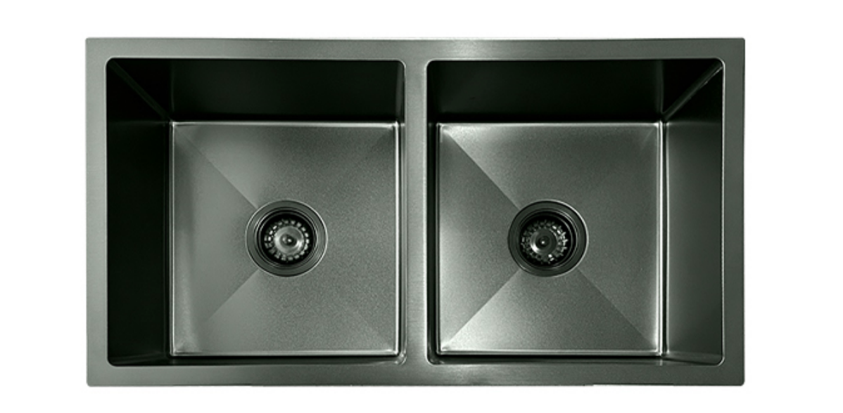 8044-MBL Stainless Steel Double Bowl Sink