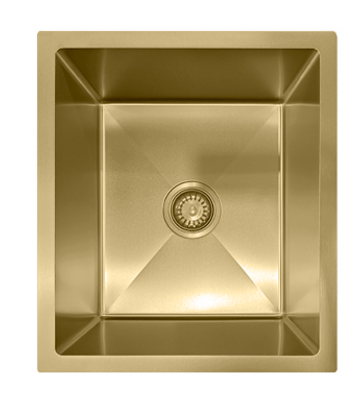 3944-GL Gold Stainless Steel Single Bowl Sink, 390x440x220mm