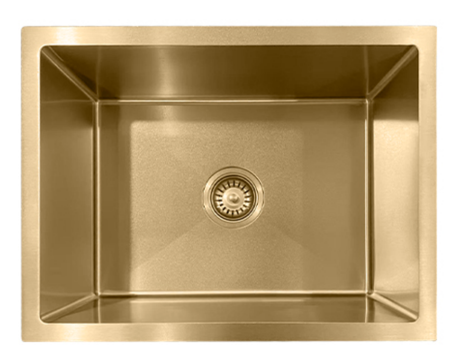 5444-GL Gold Stainless Steel Single Bowl Sink, 540x440x220mm