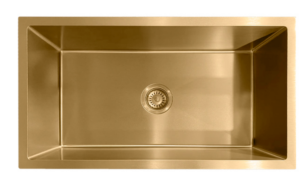 7844-GL Gold Stainless Steel Single Bowl Sink, 780x440x220mm