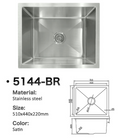5144-BR Satin Stainless Steel Single Bowl Sink, 510x440x220mm