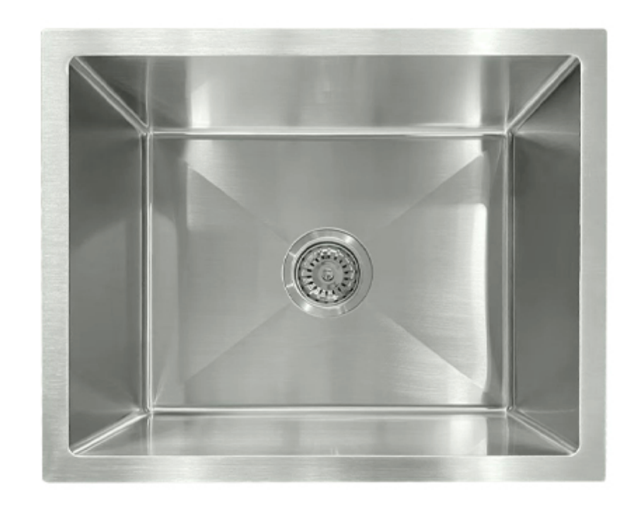 5144-BR Satin Stainless Steel Single Bowl Sink, 510x440x220mm