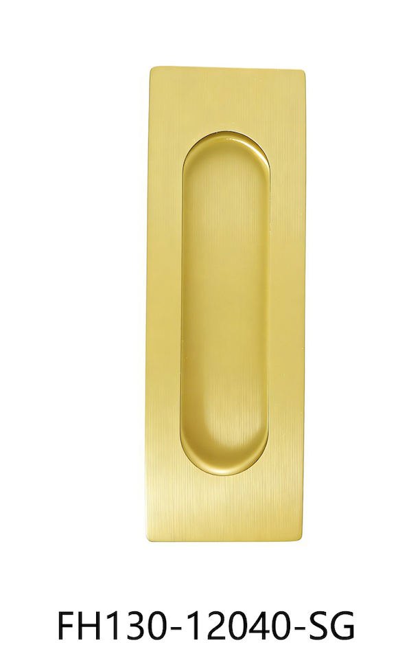 Rectangular Pull Handle (FH130-12040) Gold