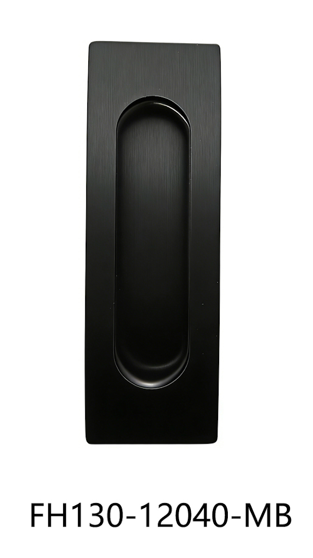 Rectangular Flush Pull Handle (FH130-12040) Black