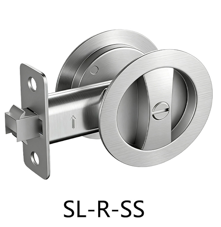 Round Sliding Door Privacy Lock (SL-R) Stainless Steel