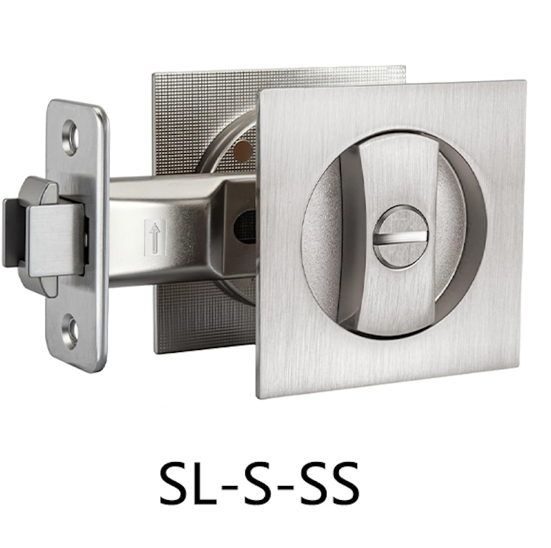 Square Sliding Door Privacy Lock (SL-S) Stainless Steel