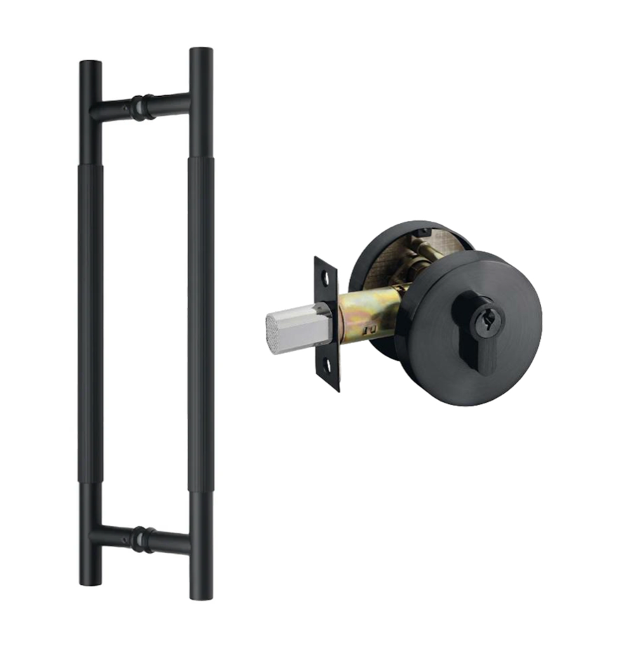 Round Lock with Key (BDL1051) + Round Door Pull Handle (DP1020)