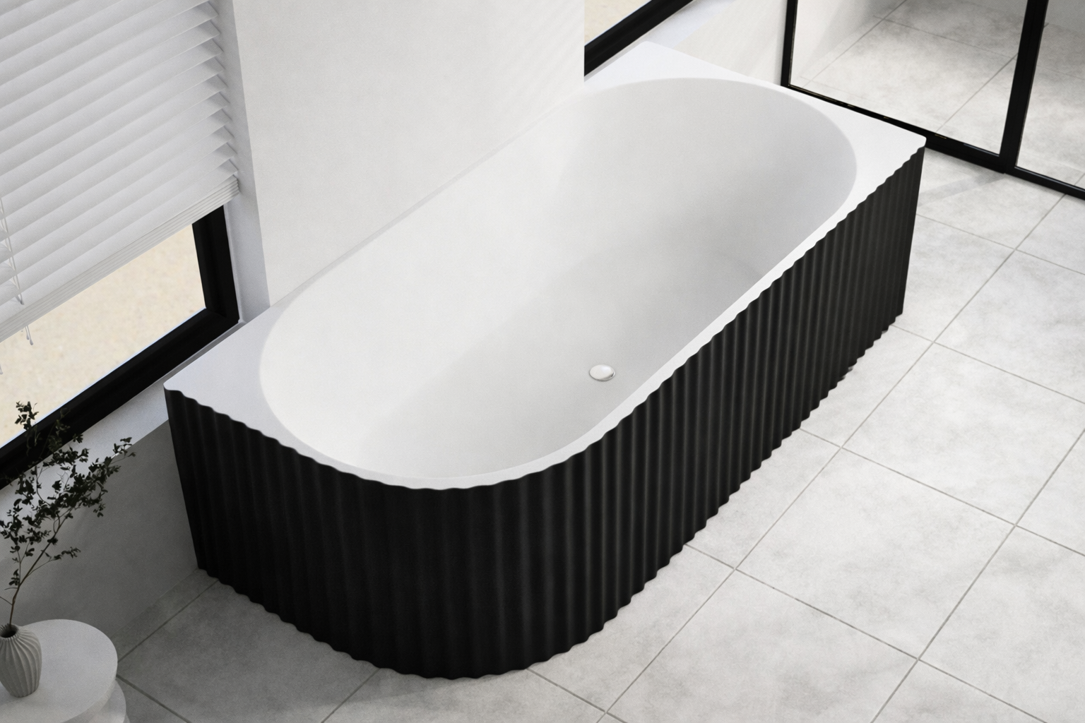 B-7332 Fluted Design Bathtub