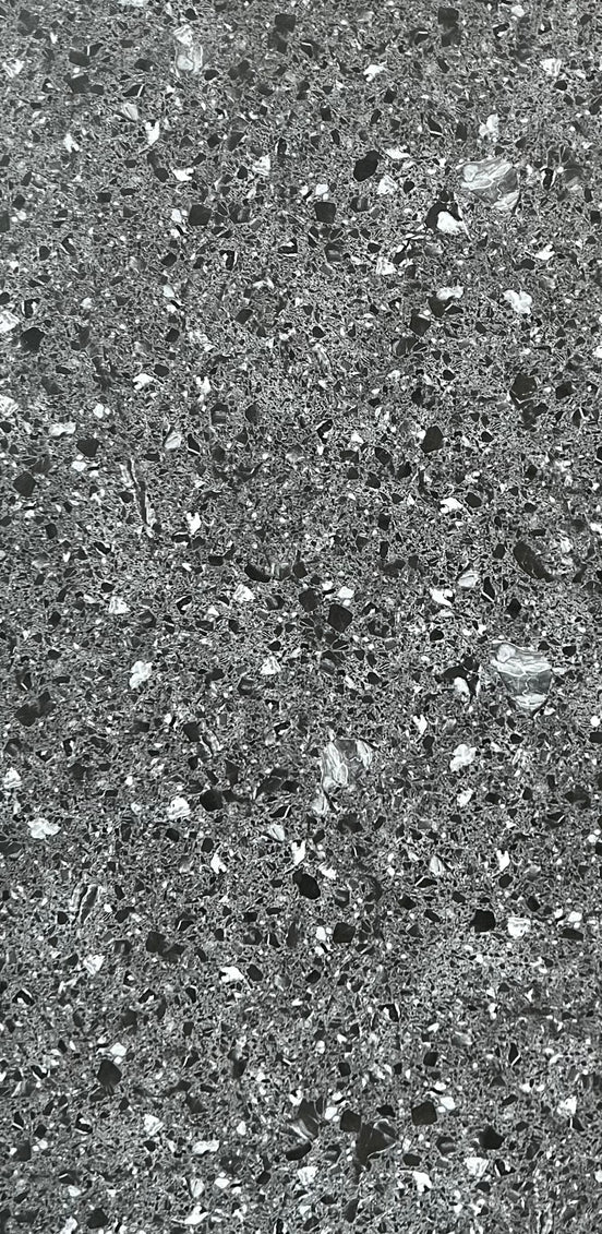 AmazingTiles Charcoal Terrazzo Matt Porcelain Floor & Wall Tile — 300x600mm