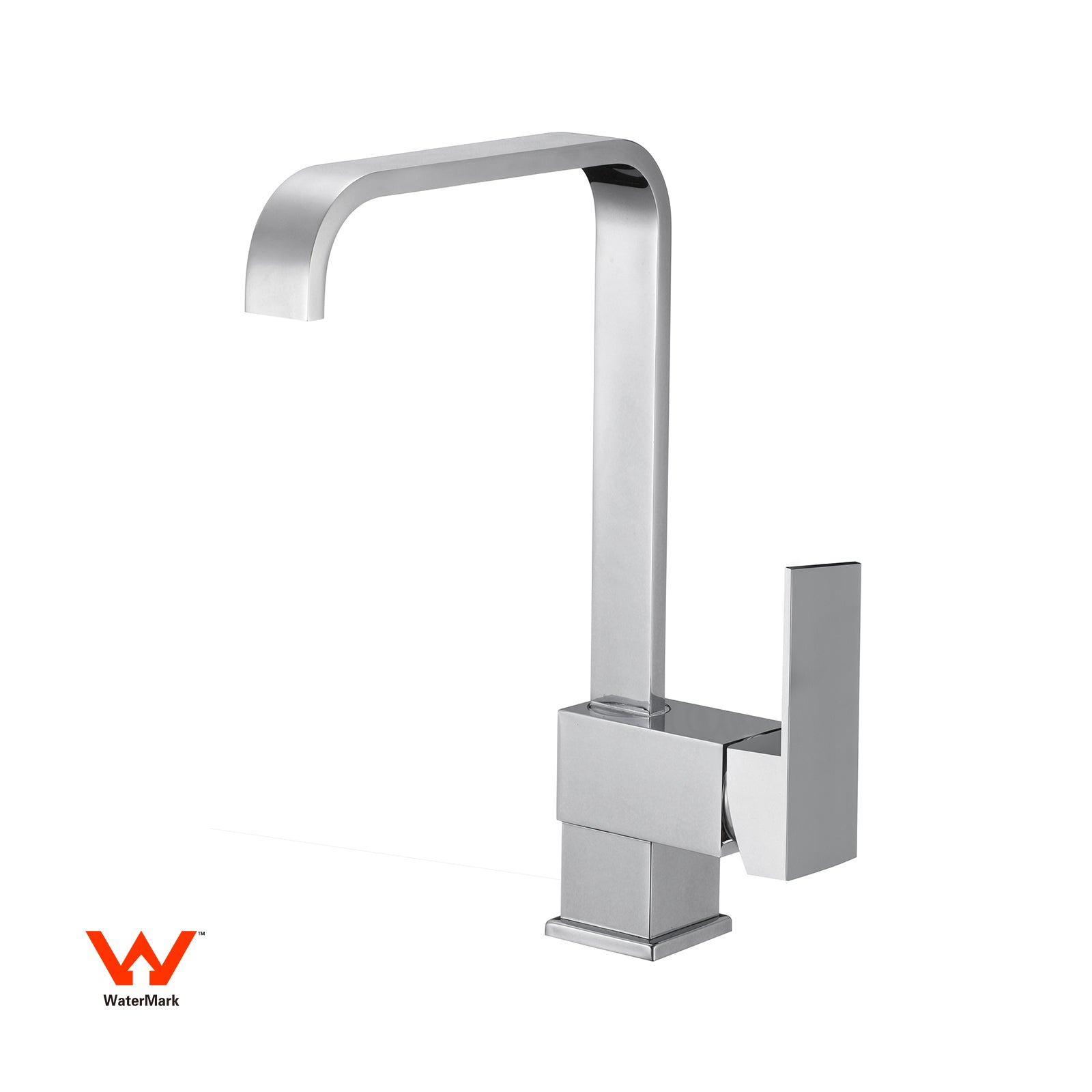 82H08 Kitchen Mixer Curved Spout Square Handle（Chrome）