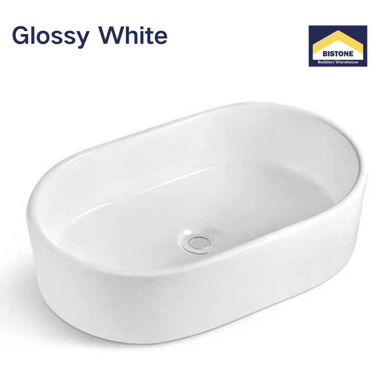 【Basin 3207】Glossy White / Matte White Options – 500×310×130 mm Rectangular Ceramic Basin