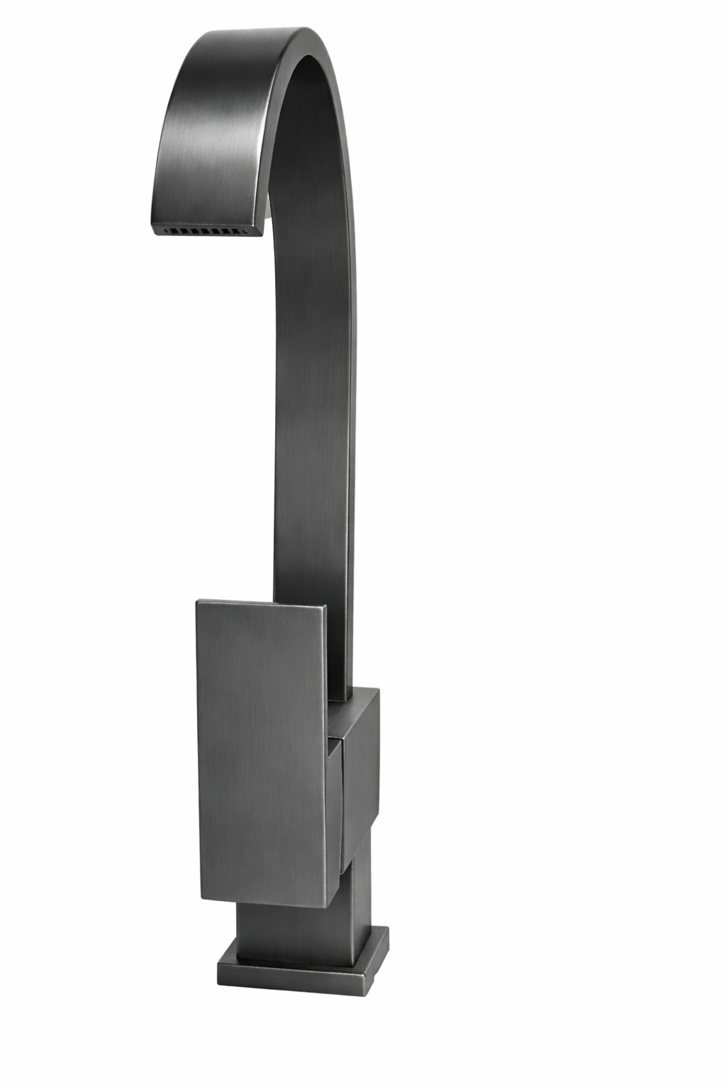 82H08 Kitchen Mixer Curved Spout Square Handle (Gun Metal)