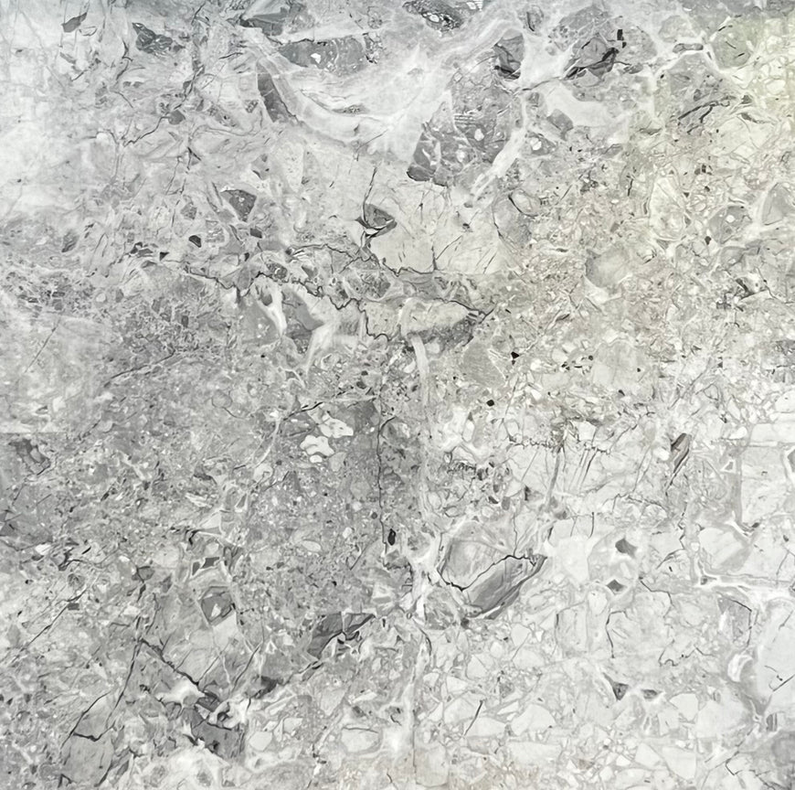 AmazingTiles Glamour Grey Gloss Porcelain Floor & Wall Tile — 600x600mm