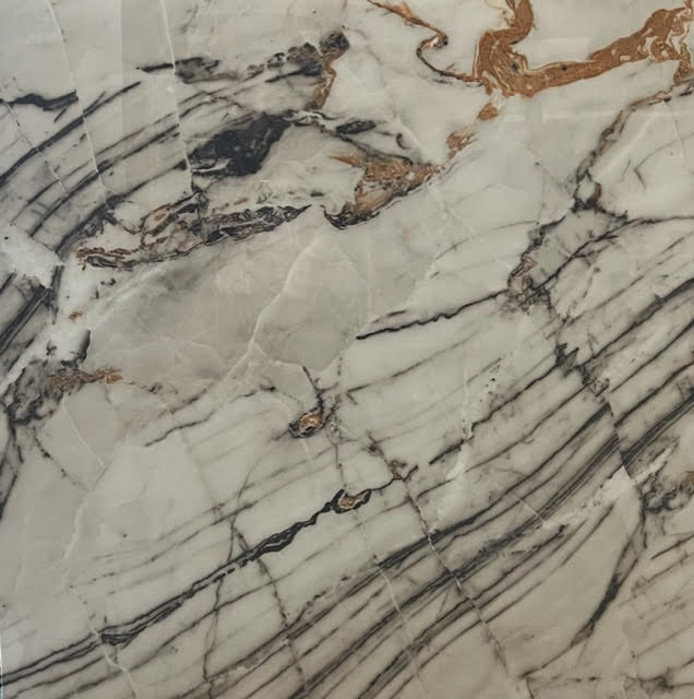 AmazingTiles Fantasy White Gloss Porcelain Floor and Wall Tile — 600x600mm